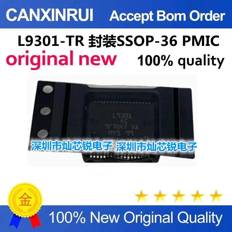 

New original L9301-TR package SSOP-36 PMIC - Power switch / load driver in stock