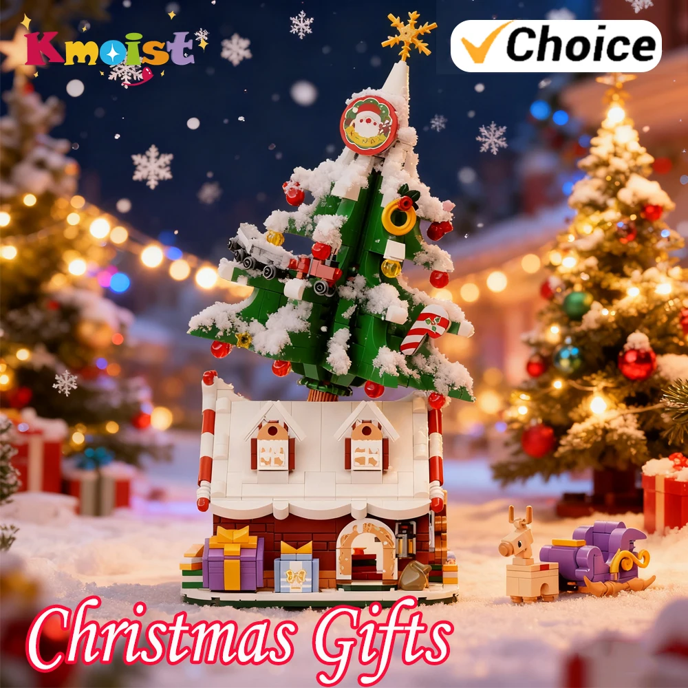 

Christmas Gifts Micro Bricks Assembly Toy Building Blocks Santa Claus Xmas Tree House Children Figurines Toys for New Year Party