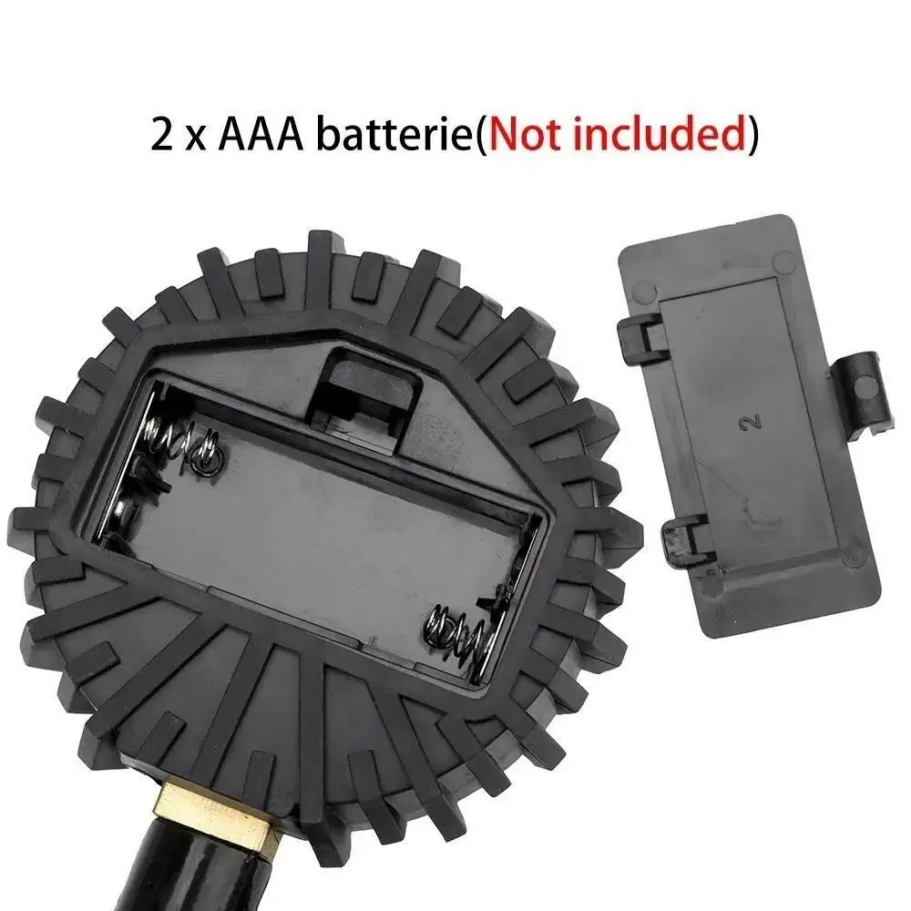 ใหม่ LCD Backlight เครื่องวัดความดันยางแบบดิจิตอลจอแสดงผล LED 1/4 Air PSI เมตร 1/8NPT 250 PSI เครื่องทดสอบยางรถ