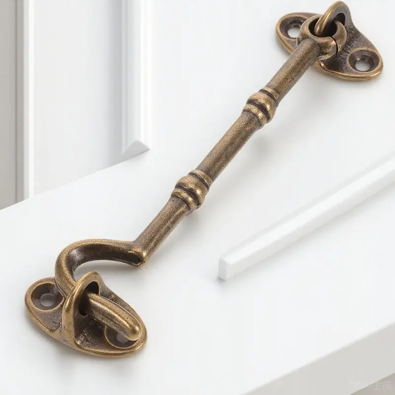 Loquet à œil en laiton pour porte, fenêtre, portail de grange, placard coulissant, patio – Verrou de