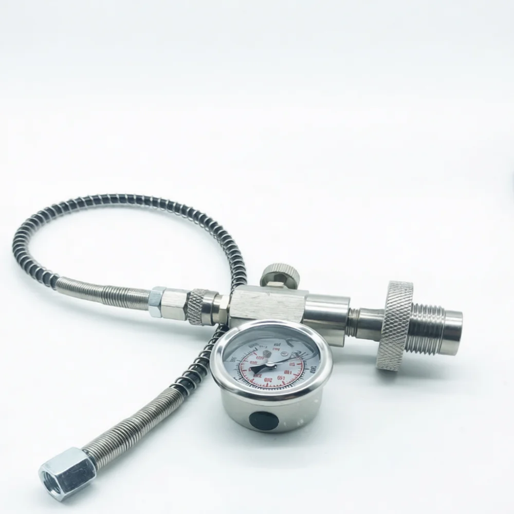 Stainless Steel G 5 8 Filling Connector High Pressure Adapter Scuba Diving Air Hose Conversion Refill System