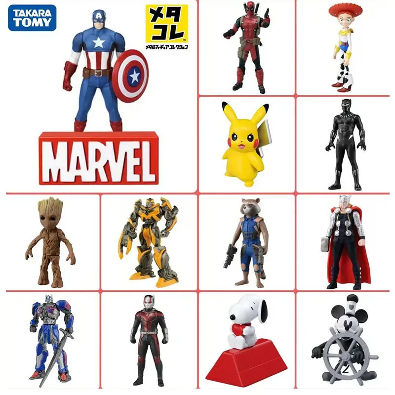 

TAKARA TOMY Miniature Transformers Pokémon Snoopy Pikachu Alloy Doll Mini Toys Figure Gift Collection