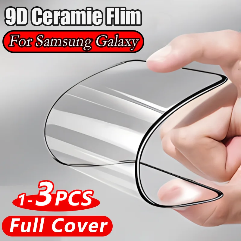 1-3Pcs Ceramics Film Full Cover Screen Protector For Samsung Galaxy S24 S23 S22 S21 S20 S10 Ultra Plus Protective Film Not Glass