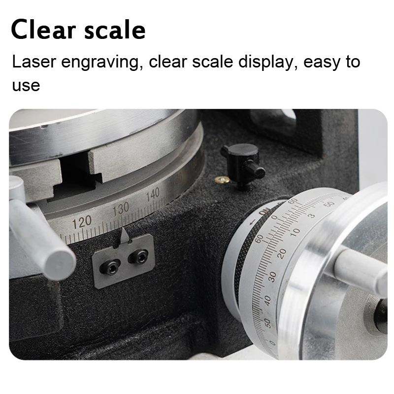 HV4 110mm Vertical and Horizontal Indexing Plate Rotary Table With 3/4 Jaw 80mm Chuck Precision Milling Machine Indexing Head