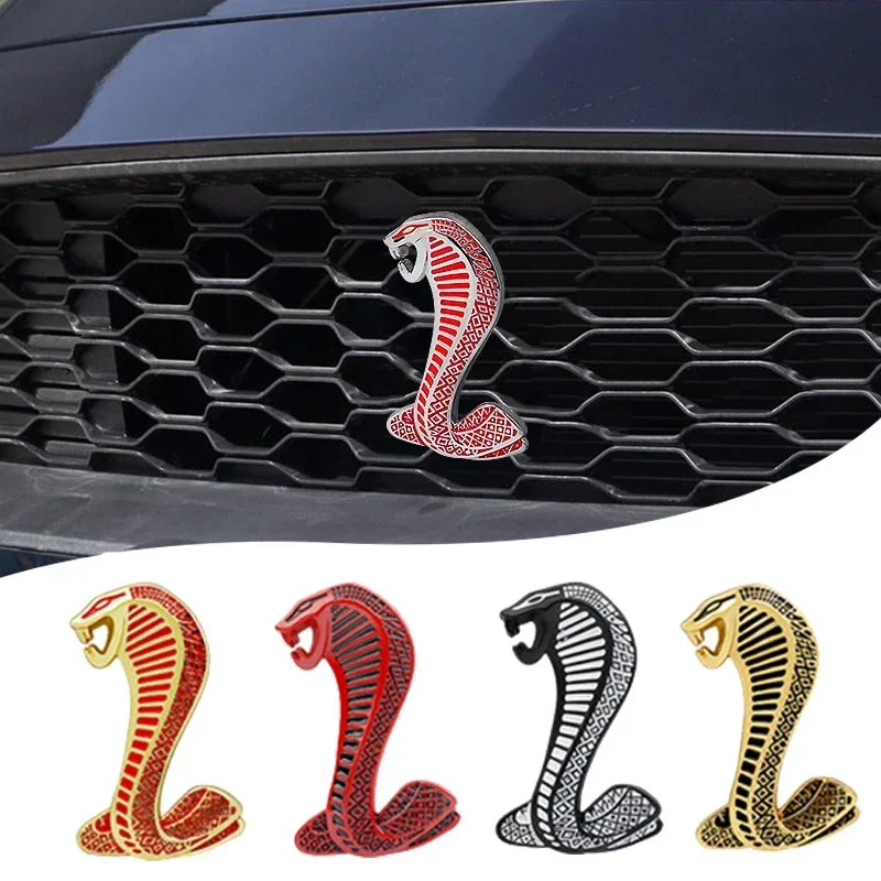 Metal Car Front Grille Emblem Rear Trunk Badge Sticker for Ford Shelby Fiesta Focus Mondeo Kuga Ranger Ecosport GT Transit