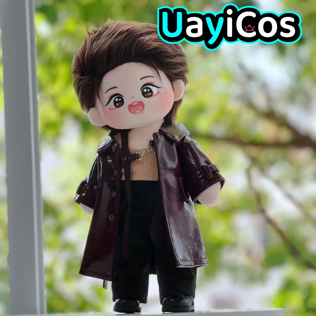 

30cm Doll Clothes Idol Wang Yibo Long Leather Jackets Coats Fashion Costume Suit Stuffed Plushies Doll Accessories Anime Toy Kid