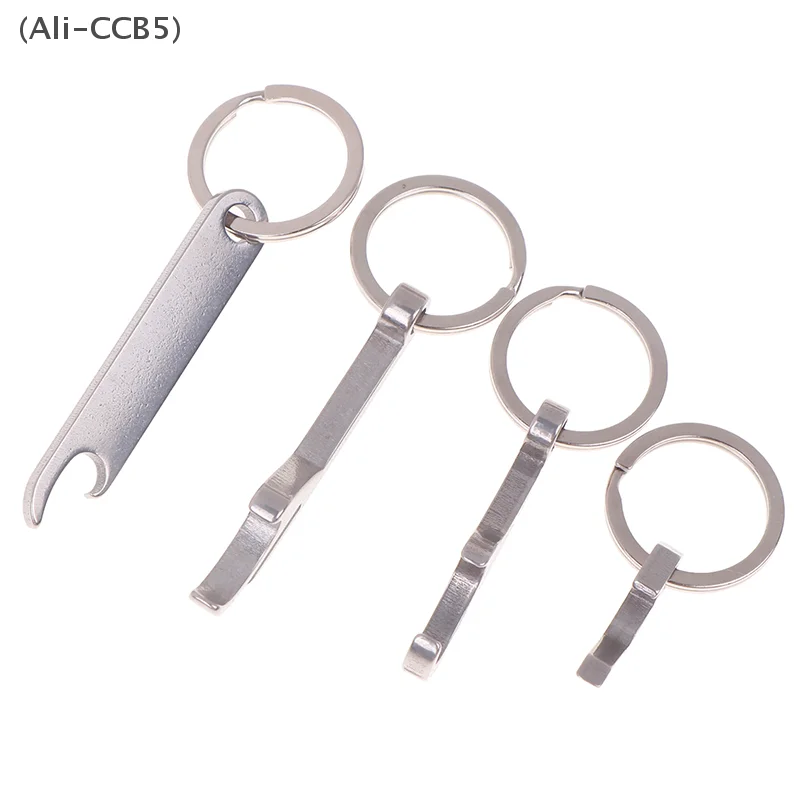 〔CCB5〕1Piece Stainless Steel Beer Bottle Opener Keyring Pocket Outdoor EDC Tool