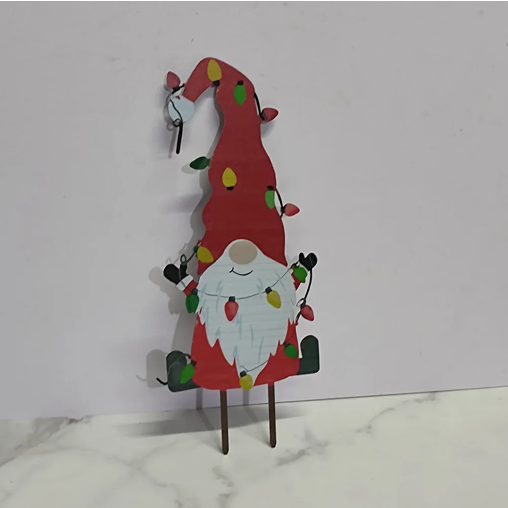 

1Pcs Iron Art Dwarf Plug Christmas Garden Decor with Creative Dwarf Shapes for Garden Stake Festive Outdoor Adornment Lawn
