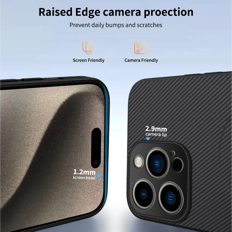 Magnetic Phone Case For iPhone 16 Pro Max 16e 15 14 13 12 11 For Magsafe Wireless Charging Protective Carbon Fiber Back Cover - view 4