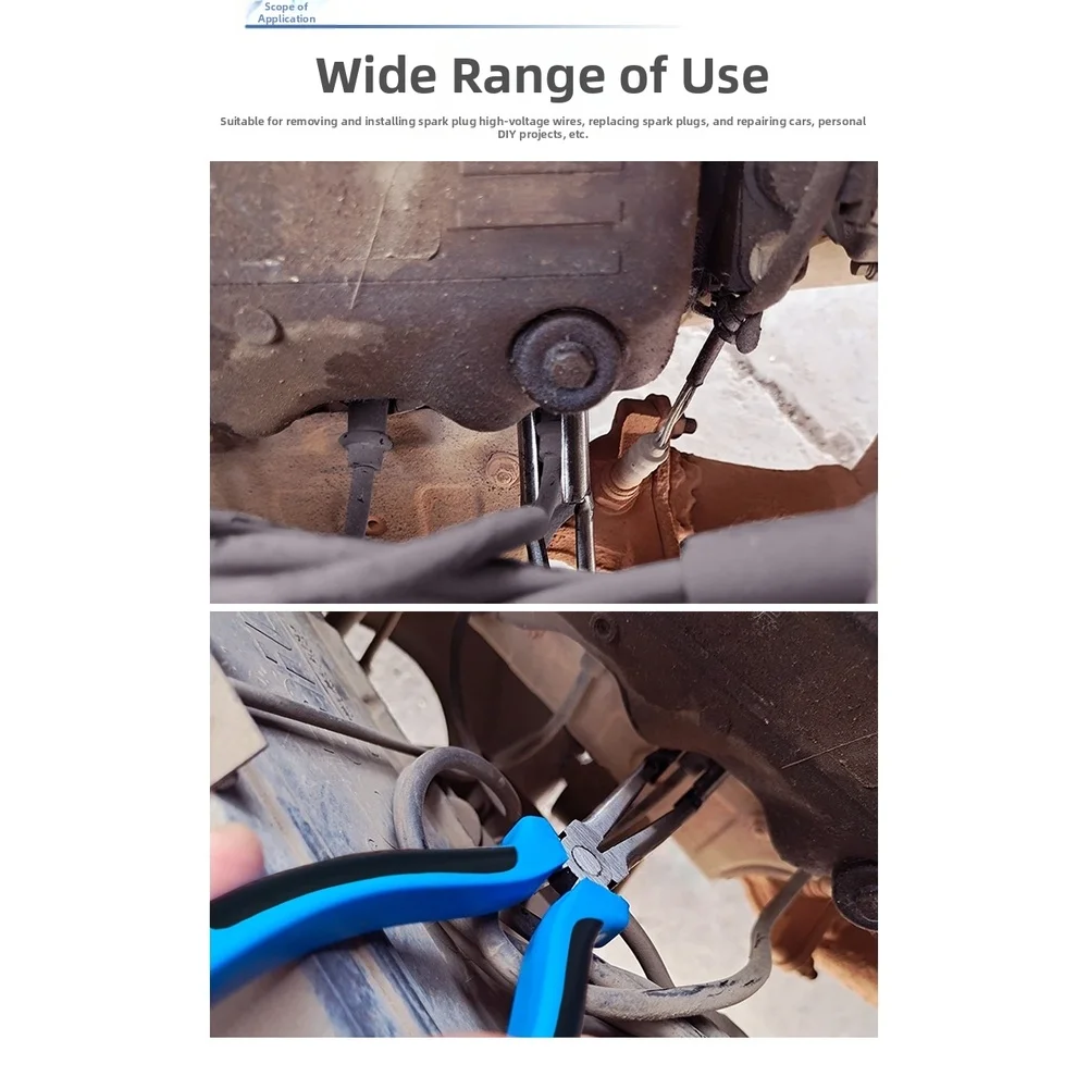 

For Car Repair Wire Pliers with Alloy Steel Construction Non Slip Handle and Protective Sleeve for Spark Wire Coil Handling