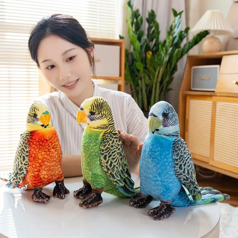 

New Simulation Parrot Doll Animal Park Bird Plush Toy Bird Doll Photo Props Grab Machine Doll