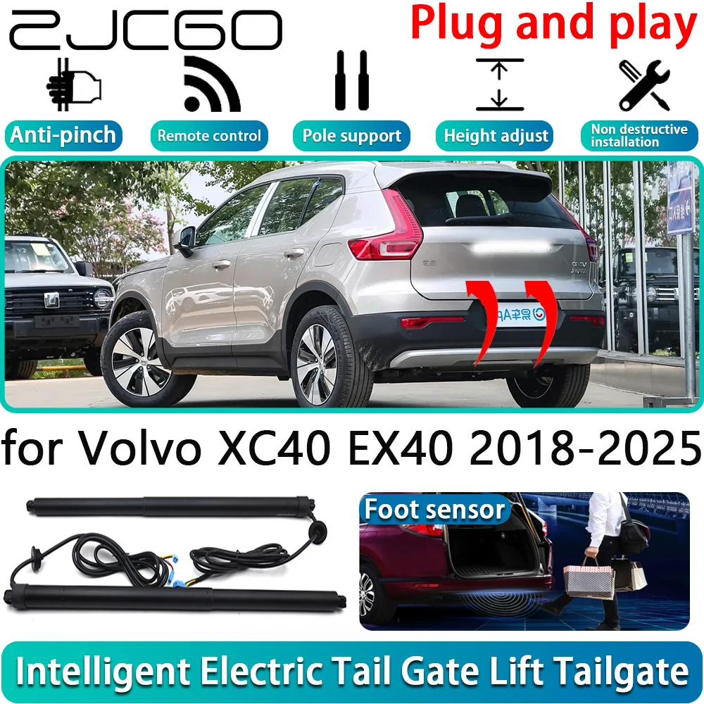 

ZJCGO for Volvo XC40 EX40 2018-2025 Car Electric Powered Tailgate Power Liftgate Automatic Tailgate System With Foot Sensor