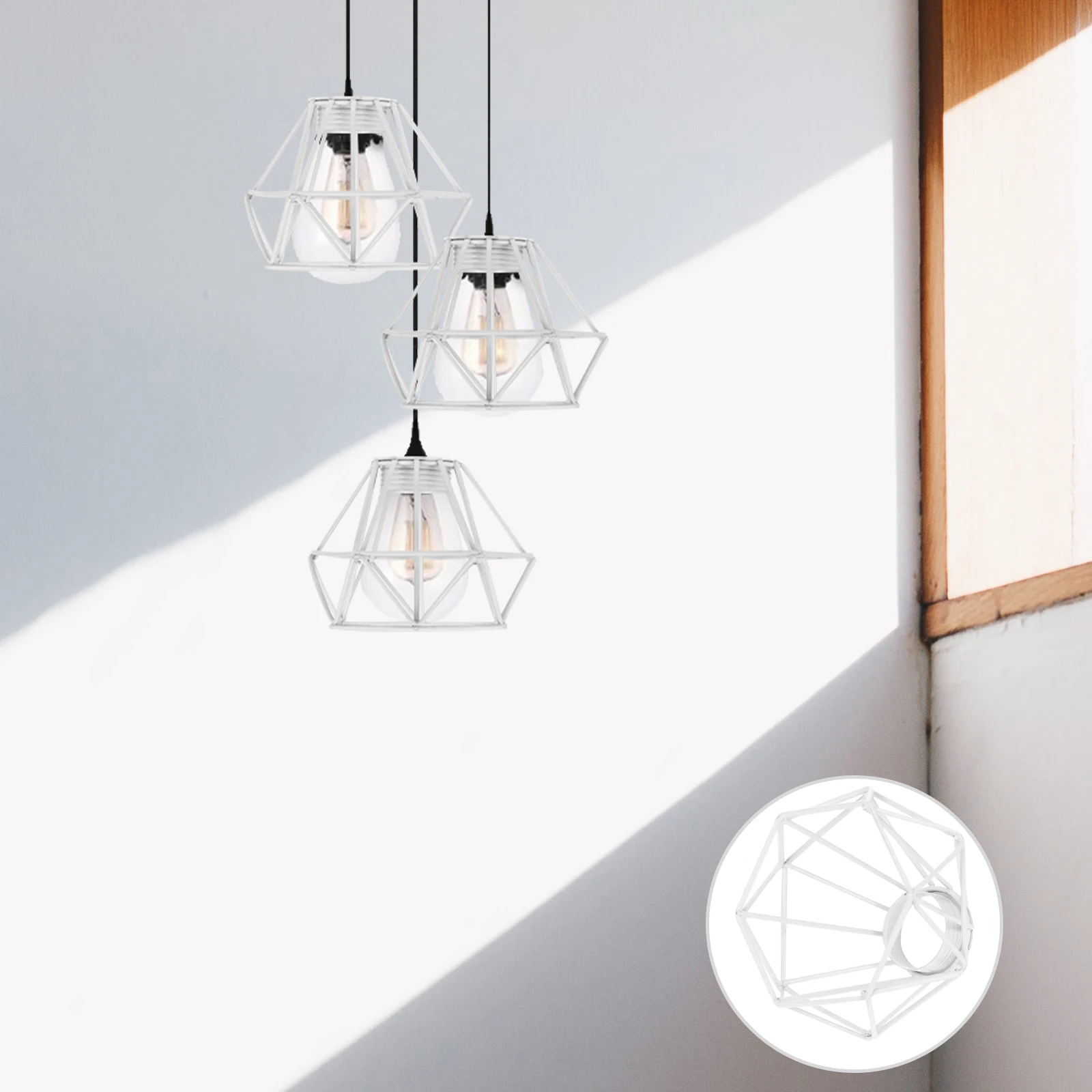 

Iron Diamond Lampshade 2.7CM White Vintage Metal Light Cover for Ceiling Wall Lamp Shades Decor Accessories