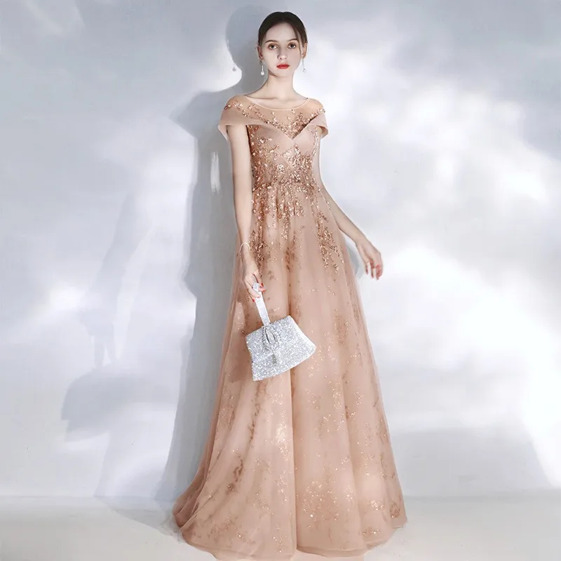 

Evening Gown 2025 New Engagement Toast Host Bridesmaid Performance Socialite Dreamy Annual Party Dress Dress Girl