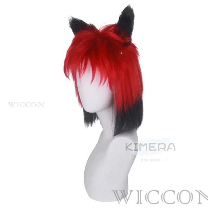 az15New Hazbin ホテル ALASTOR コスプレウィッグ髪小道具ハロウィンカーニバルクリスマスコスチュームアクセサリー