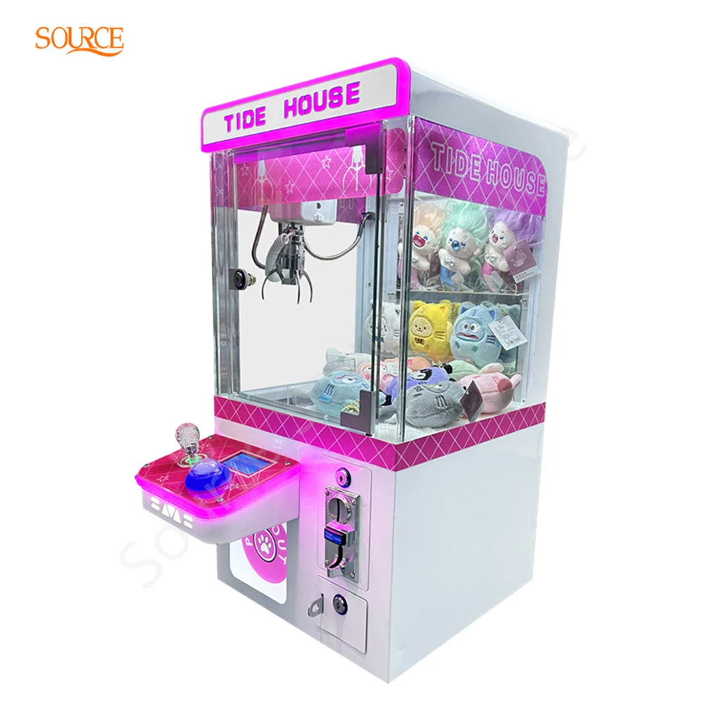 [ SOURCE ] Mini Claw Machine Arcade Game Machine Metal Chassis High Quality Mini Doll Claw Candy Vending Machine Entertainment