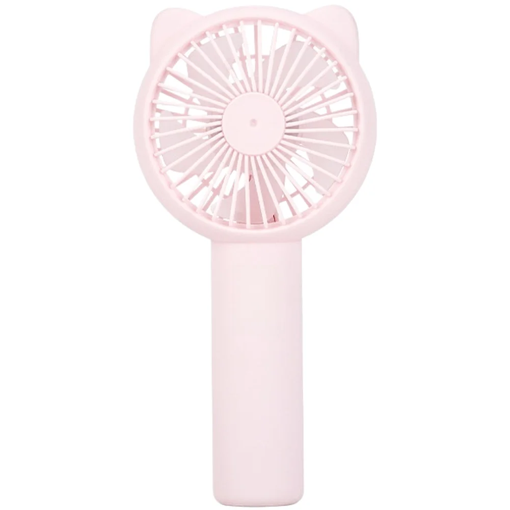 Portable USB Fan with 3 Wind Levels and Cute Cat Ear Look Rechargeable Built in Battery 8x4x16cm Travel Friendly