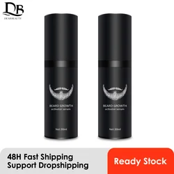 Kit de crecimiento de barba profesional para hombres, potenciador de crecimiento de cabello, cuidado de la barba, nutritivo, rodillo de crecimiento de barba, peine de masaje, 4 piezas por juego
