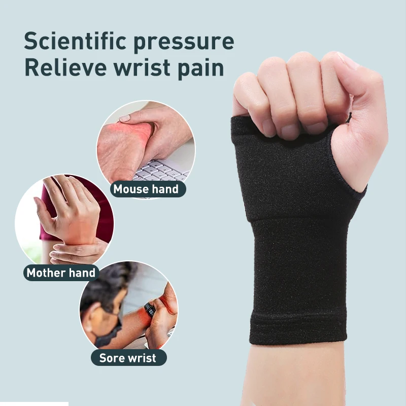 1pc Wrist Compression Elastic Wrist Brace Wupport For Men Women Tendonitis Carpal Wrist Pain Fatigue Relieve