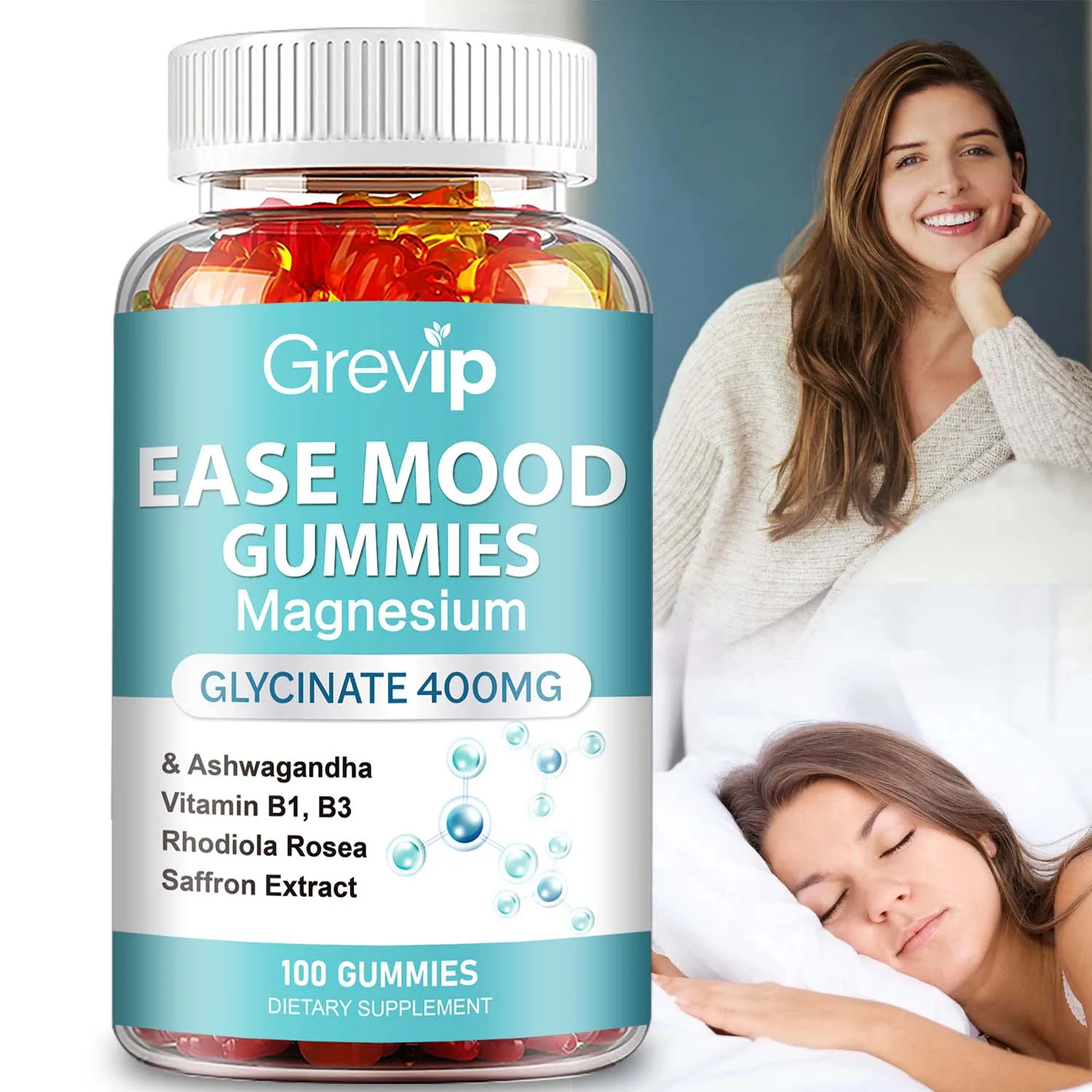 

Легкость настроения — уменьшение стресса и тревоги, улучшение настроения, улучшение качества сна, без GMO — с Ashwagandha, витаминами B1, B3