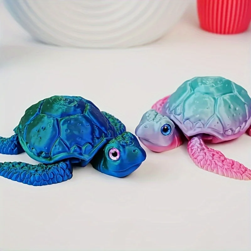 3D Printed Turtle Model With Movable Joints Creative Collection Desktop Decoration Handmade Holiday Gifts For Anime Models