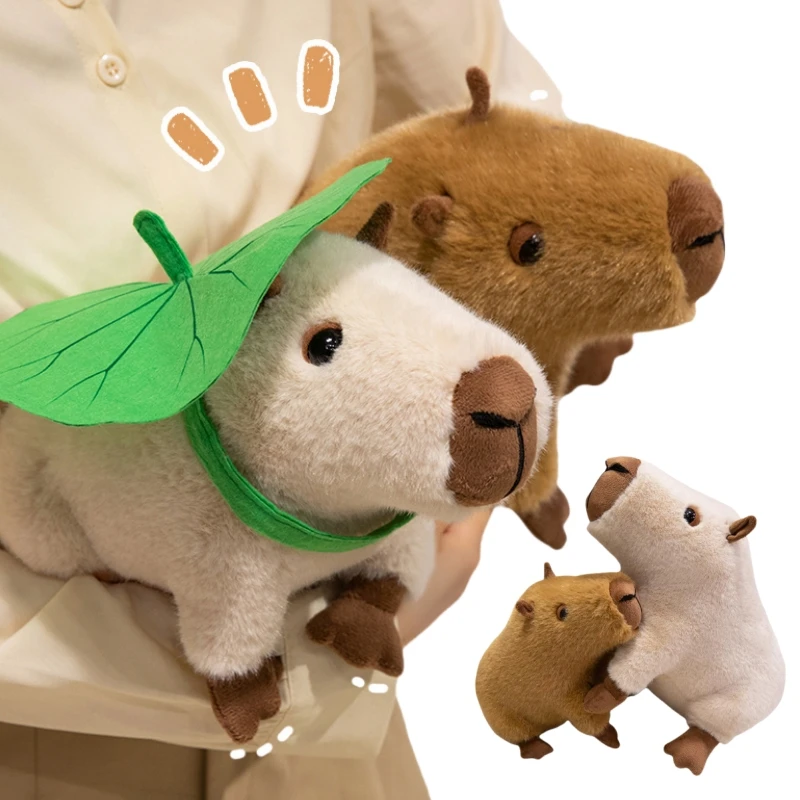 

Super Soft Adorable 26/36cm Lotus-leaf Capybara Stuffed Animals Dolls Cartoon Toys Throw Piillow Kawaii Birthday Gifts Decor