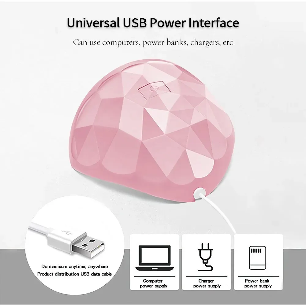 LED Nail Dryer Lamp For Nails 18 UV Lamp Beads Drying All Gel Polish USB Charge Professional Manicure Equipment