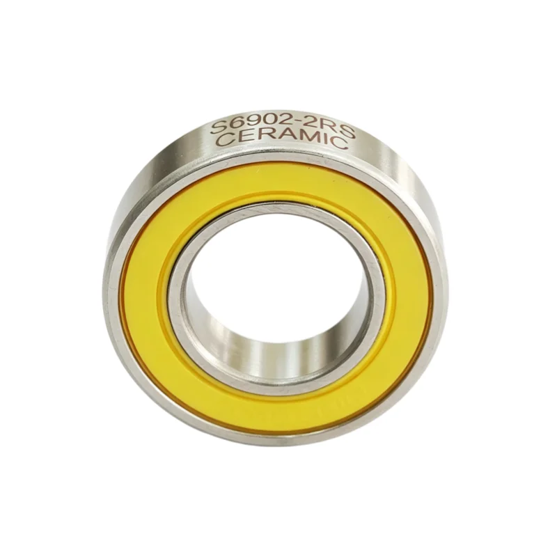 4 Stück/10 Stück ABEC-3 S6902-2RS Keramik-Edelstahl-Lager 15x28x7mm Fahrradnabe Hochgeschwindigkeits-Geräuscharme Fahrradausrüstung – Detail 1