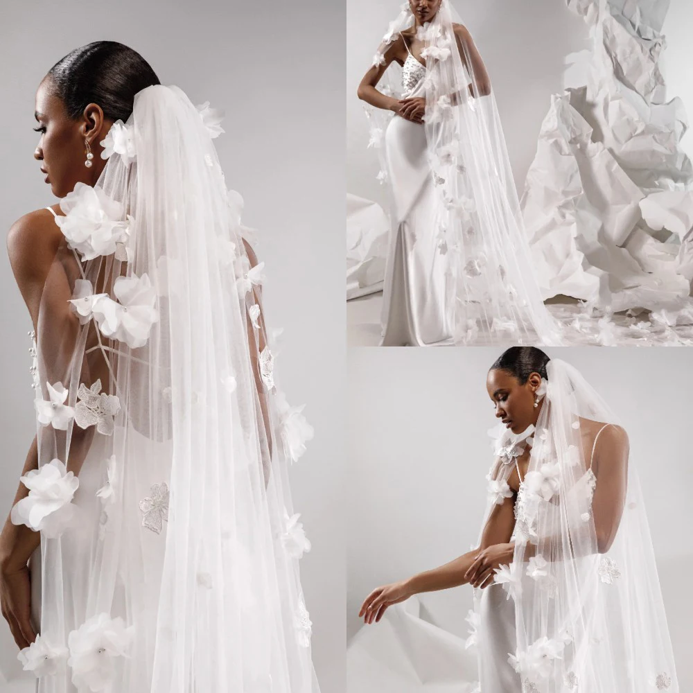 

Новое поступление, свадебная фата с 3-метровой однослойной аппликацией, длинная фата в соборе, свадебные аксессуары, индивидуальные аксессуары для невесты