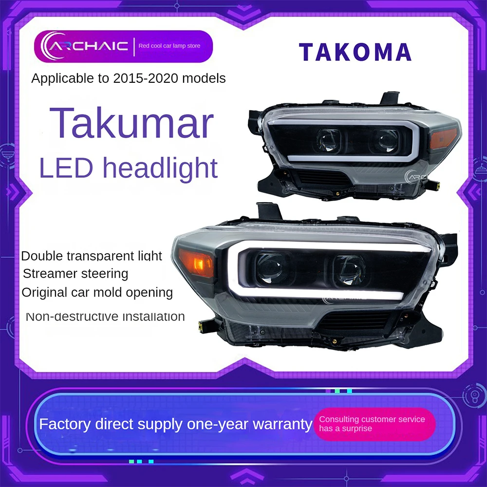 

For The Takuma headlight assembly is suitable for 15-20 year Toyota Tacoma LED headlight assembly