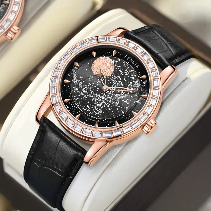 Luxurious and Elegant Men's Watch, Fashionable Starry Sky Watch for Men, Stylish Business Casual, Simple and Stylish, Waterproof Calendar Quartz Watch for Male Students, European and American Style, Campus Stylish Casual Simple Watch for Male Students, Trendy, Simple yet Luxurious Men's Watch Gift, Casual Style, the Best Gift for Him