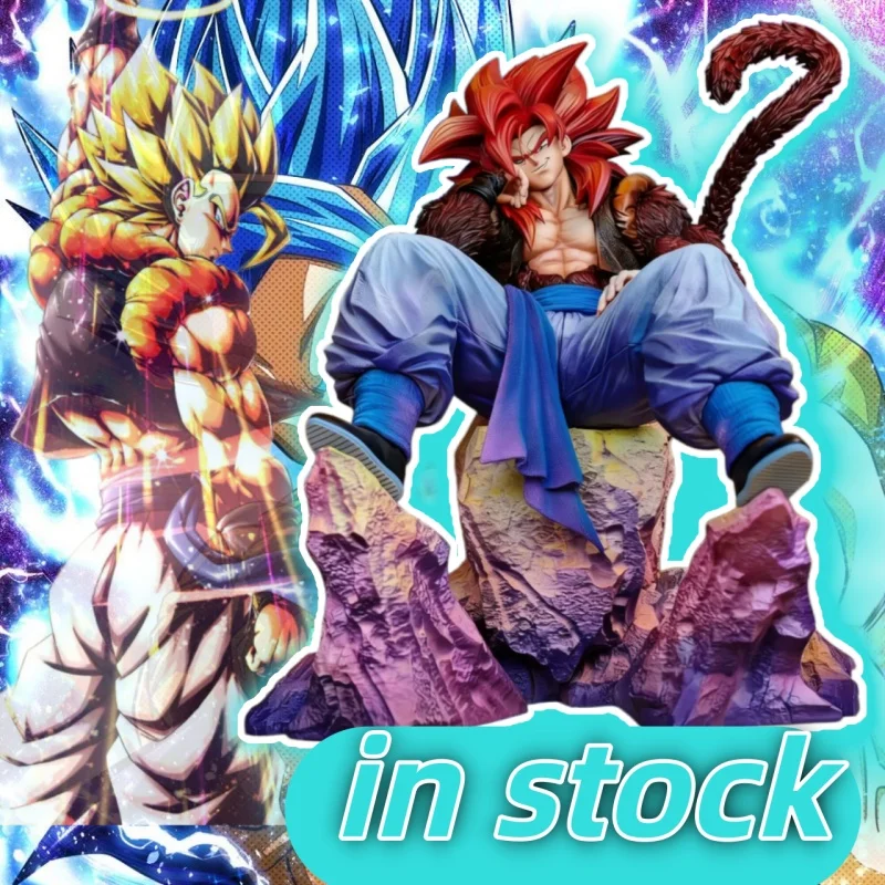 

In Stock Dragon Ball Ssj4 Gogeta Super Saiyan 4 Action Figure Anime Figurine Collectible Model Pvc Statue Toys Birthday Gifts