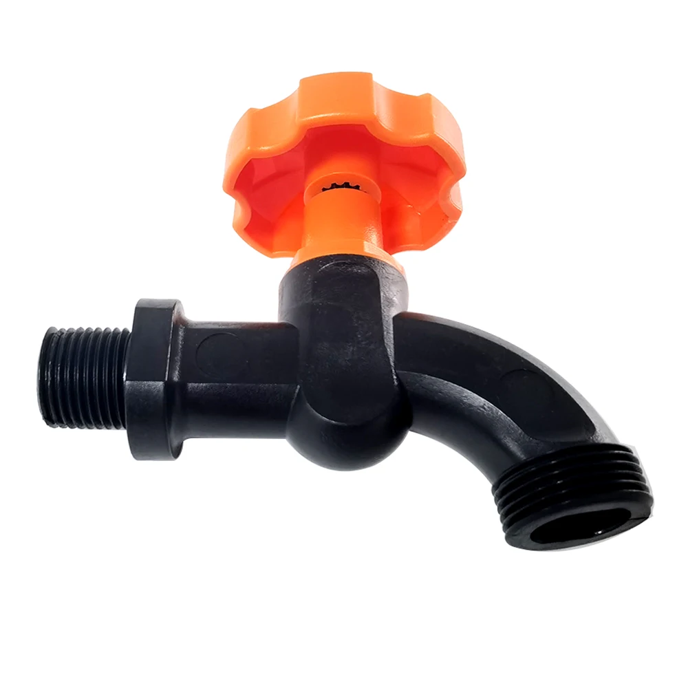 IBC water tank accessories Water pipe joint Multi functional plastic faucet External thread of outlet 3/4'' Inlet thread 1/2''