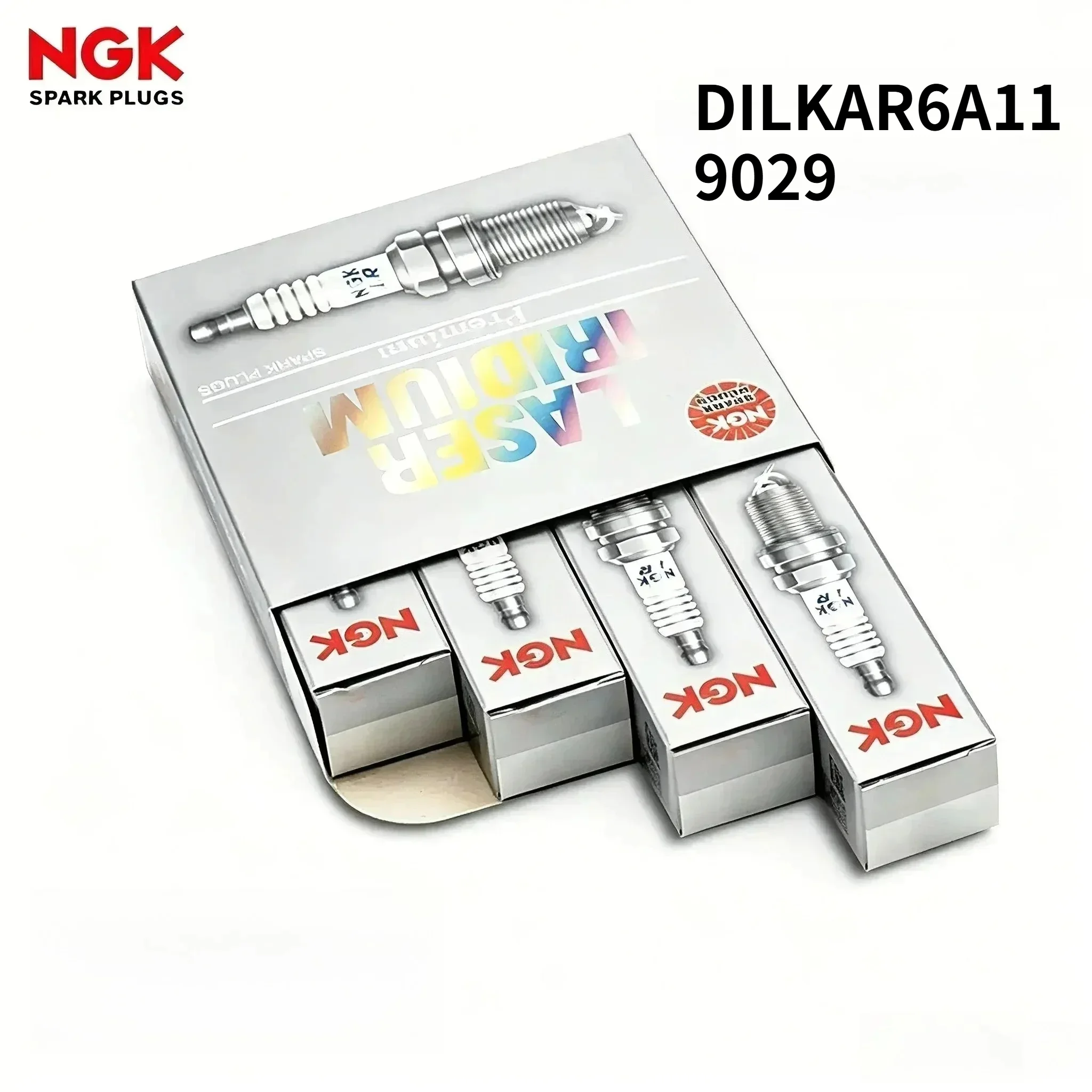 NGK Laser Iridium Iridium Platinum Spark Plugs DILKAR6A11 9029 4PCS Fits For Selected Nissan Teana X-Trail Murano Models