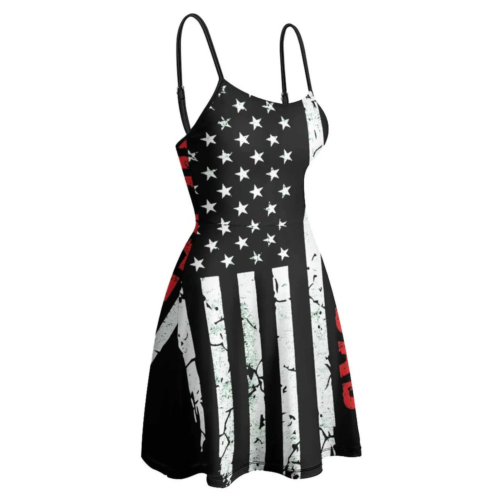 

Сексуальное женское платье на бретельках с юмористическим рисунком и американским флагом-4 июля, женская одежда на бретельках с юмором и графикой, женская одежда для отдыха, забавные платья