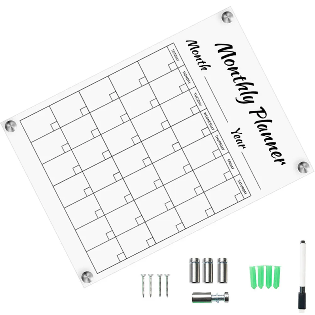 

Acrylic Note Board Hanging Sign Message Writing Pendant Door Erasable Boards Schedule Planner Clear