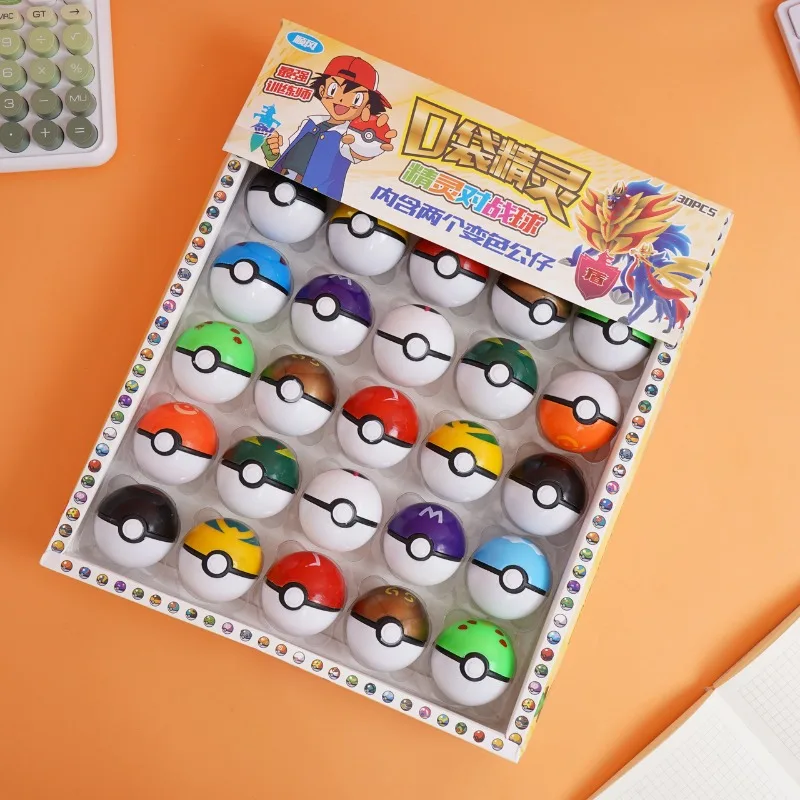 30 個ポケモンミニアクションフィギュアアニメ透明モデル像漫画少年グッズ玩具モデルデスクトップ装飾品ギフト