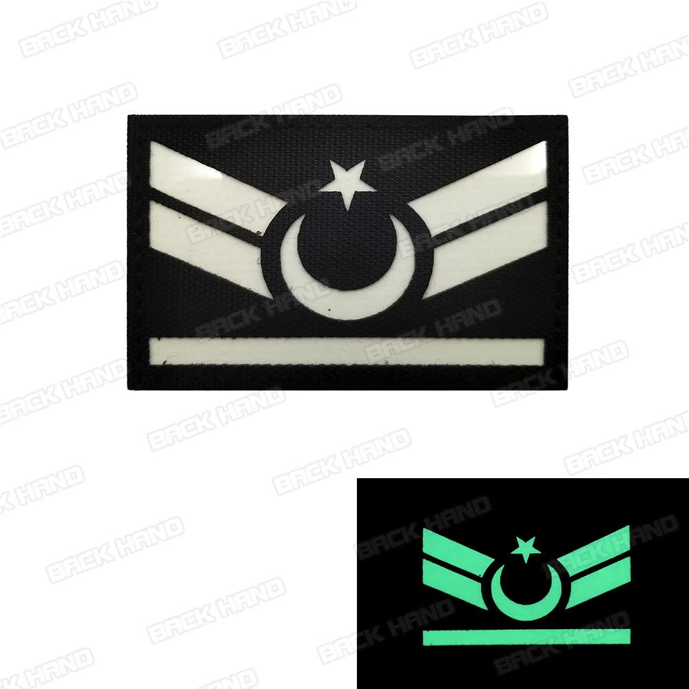 Turkey TURK Flag Patch Embroidered Reflective TR Turkish Tactical Shoulder Armband Badge Applique Embroidery Patches on Clothes