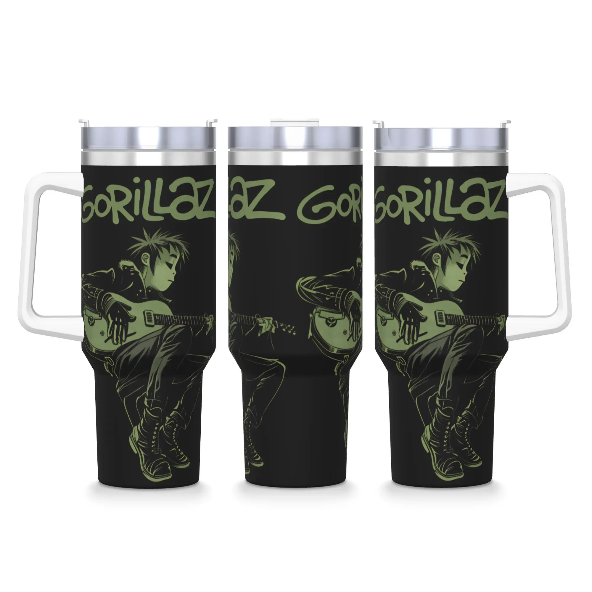 

Gorillazs Band Tumbler Cold and Hot Water Bottle Leakproof Stainless Steel Thermal Mug Custom Travel Mugs Cup