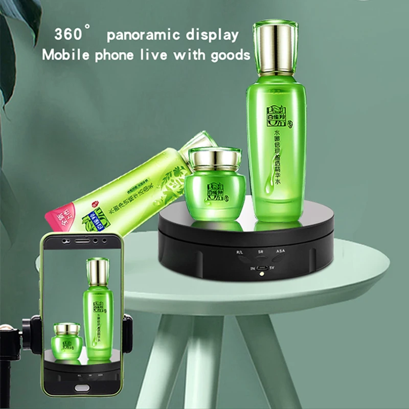 10KG 360 Degree Electric Rotating Turntable Display Stand with Battery For Jewelry and Watches