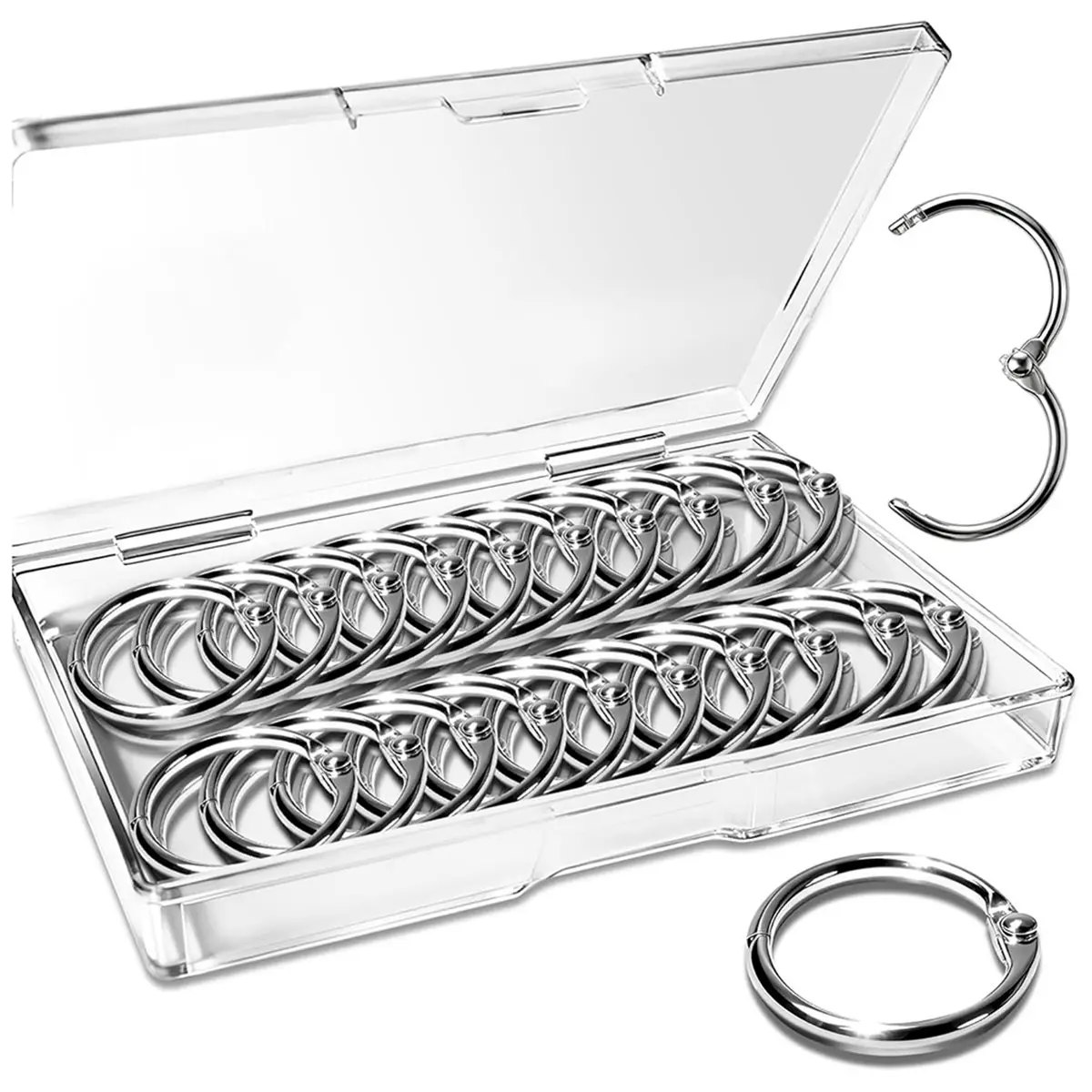 【New User-Coupon!】50 PCS Multifunctional Loose Leaf Binder Rings - Ideal for , School, Home Crafts, and DIY Arts