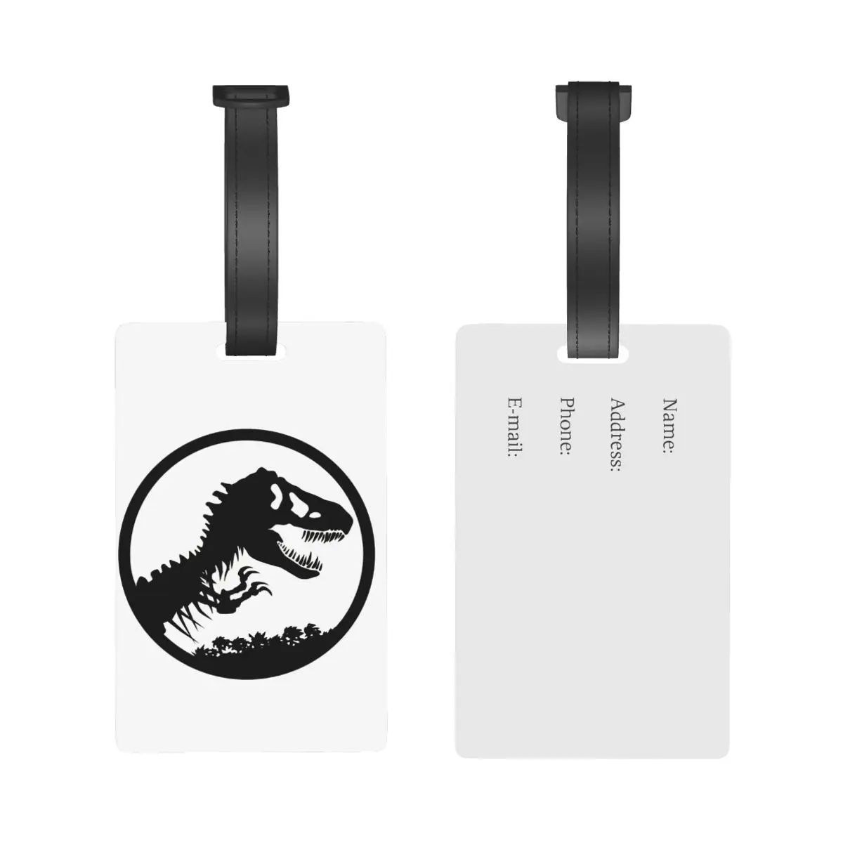 Dinosaurus Jurassic Park Bagagelabels Kofferaccessoires Reizen Leuke bagage Boarding Tag Draagbare labelhouder ID Naam Adres