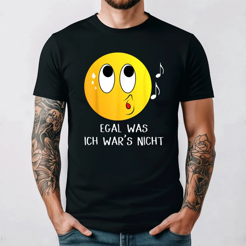 Camiseta divertida alemana Egal Was Ich Wars Nicht Witziger Ich Nicht camiseta negra regalo de Humor sarcástico para hombres mujeres ropa de calle Unisex