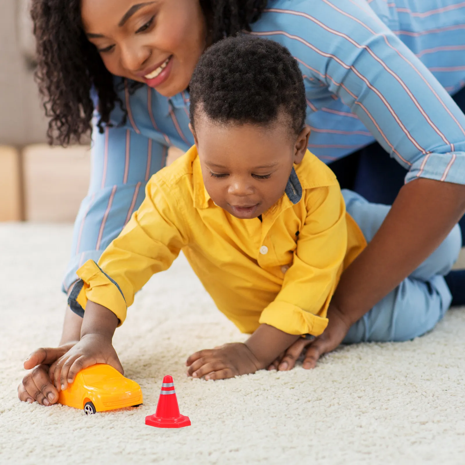 40Pcs DIY Sandbox Parking Scene Mini Road Safety Cones Traffic Signs Barricades Educational Playset Enhance Road Safety