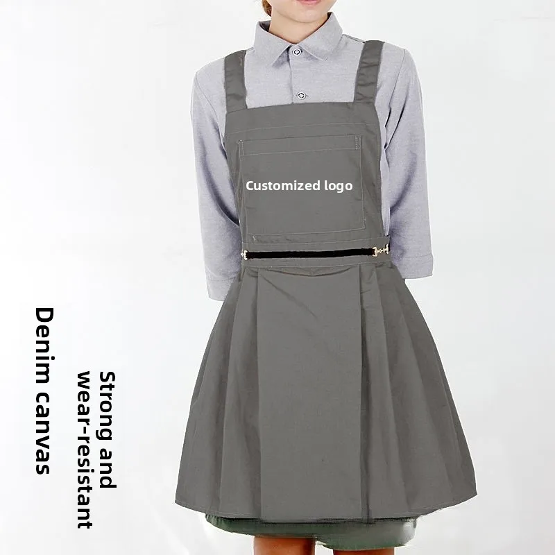 Elegant Canvas Apron In Academy Style Perfect For Art Classes Tea Rooms Nail Salons Personalized With Logo Waterproof ForKitchen