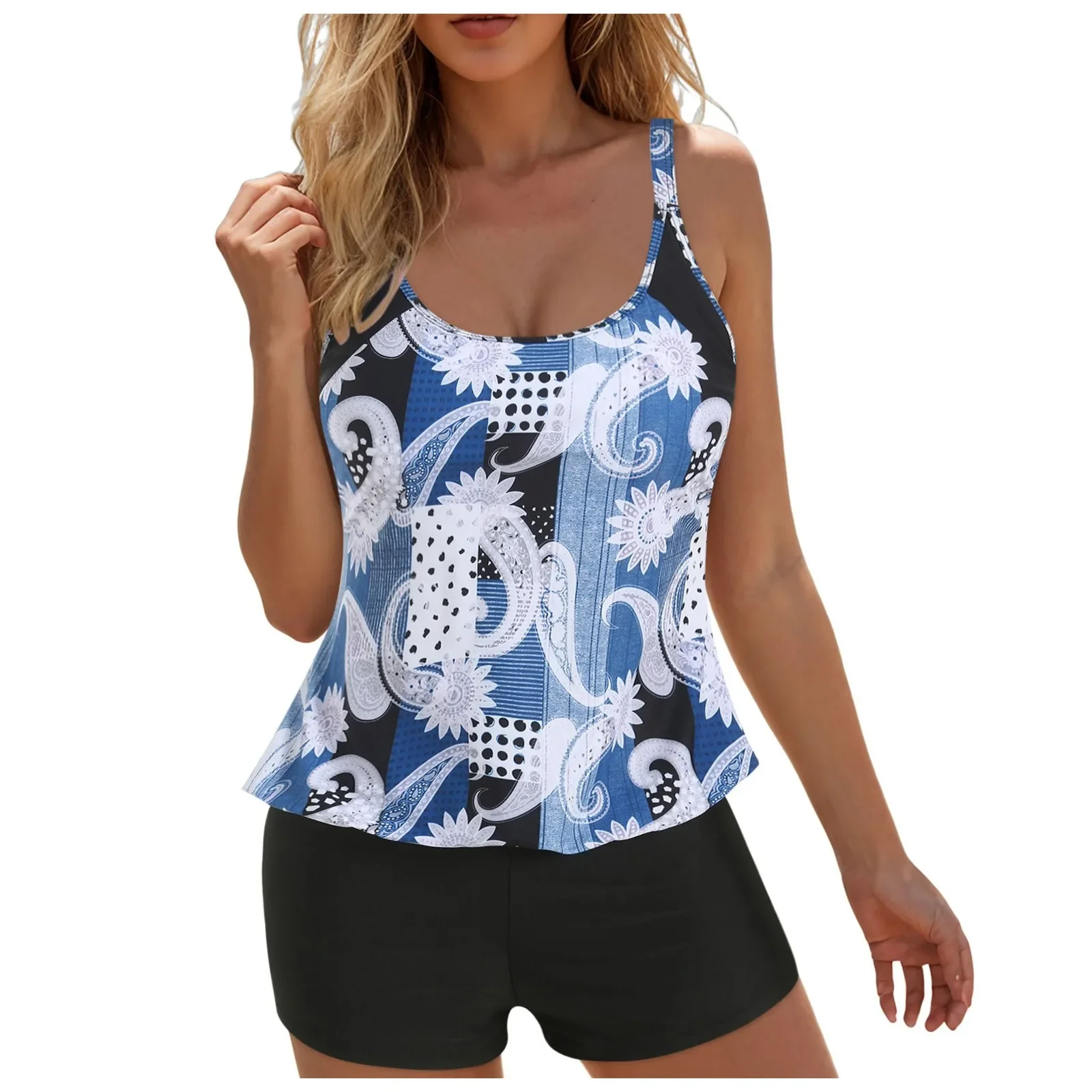 

Tankini For Women Women High Waisted Bikini Sexy Push Up Two Piece Swimsuits Vintage Swimsuit Bathing Suit For Women With Shorts