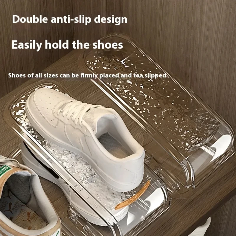 Adjustable Shoe Organizer Double-layer Footwear Support Slot Space Saving Cabinet Closet Stand Shoes Storage Rack Shoebox