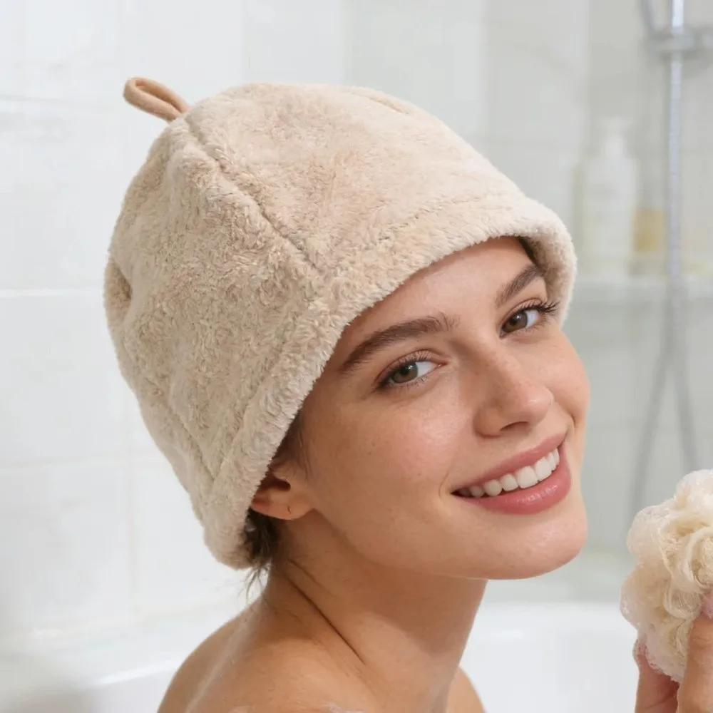 Traditional Design Sauna Hat Insulated Khaki Color Heat Protection Cap Unisex Heat Protection Insulated Sauna Cap Steam Room