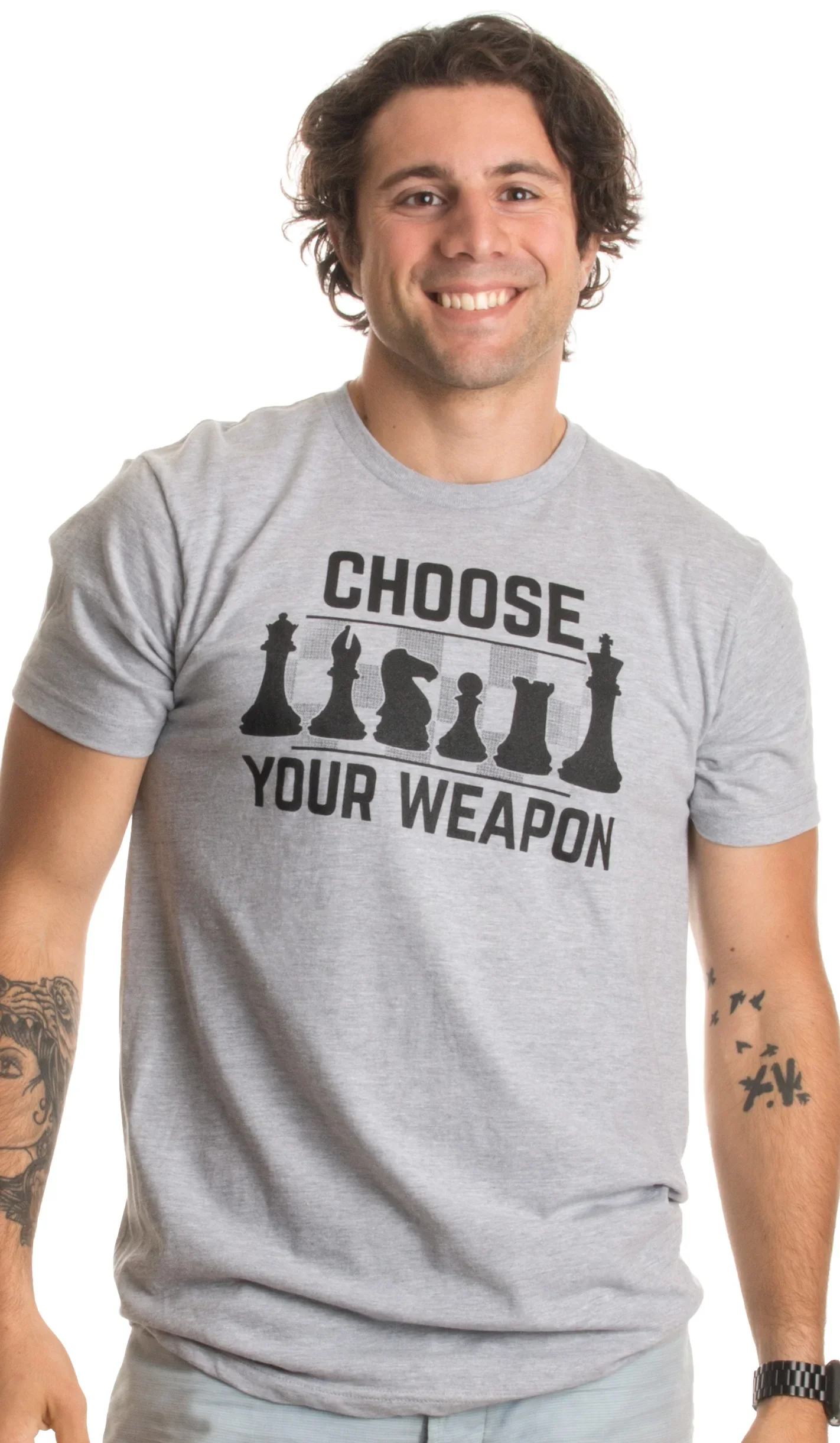 Chess - Choose Your Weapon   Funny Player Joke, Club Team Set Games Humor T-shirt Mens