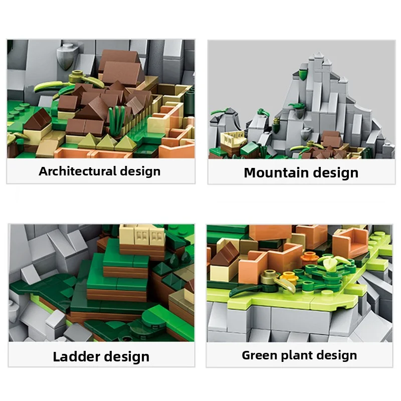 世界的に有名な歴史的遺産クスコ マチュピチュ、ペルー ランドマーク ビルディング ブロック キット、デスクトップ装飾モデル レンガのおもちゃキッズ ギフト